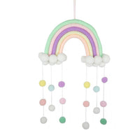 Adorno decorativo colgante con borla de arcoíris