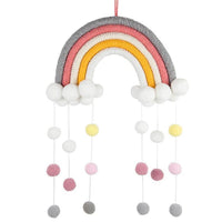 Adorno decorativo colgante con borla de arcoíris