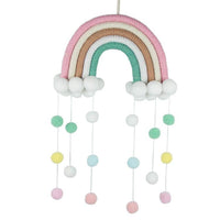 Adorno decorativo colgante con borla de arcoíris