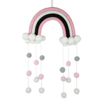 Adorno decorativo colgante con borla de arcoíris