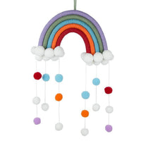 Adorno decorativo colgante con borla de arcoíris