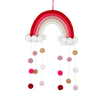 Adorno decorativo colgante con borla de arcoíris