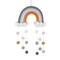 Adorno decorativo colgante con borla de arcoíris