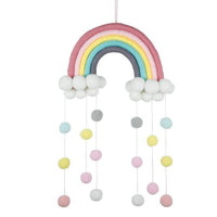 Adorno decorativo colgante con borla de arcoíris