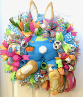 Décoration de porte de couronne de Pâques