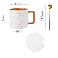Tasse en céramique de croquis de mathématiques et de sciences avec couvercle et cuillère