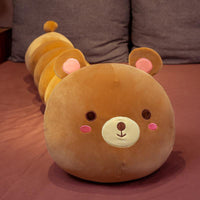 Longs oreillers de lit en peluche pour animaux