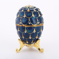 Oeufs de Pâques peints électrolytiques incrustés de diamants, décoration de la maison