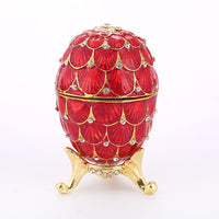 Oeufs de Pâques peints électrolytiques incrustés de diamants, décoration de la maison