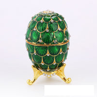 Oeufs de Pâques peints électrolytiques incrustés de diamants, décoration de la maison
