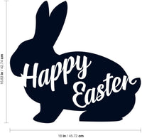 Happy Easter Bunny Rabbit Wall Decal