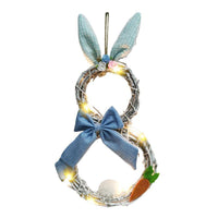 Vine Wreath Easter Bunny With Lights