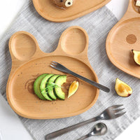 Cartoon Rabbit Wooden Plate