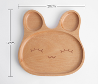 Cartoon Rabbit Wooden Plate