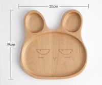 Cartoon Rabbit Wooden Plate