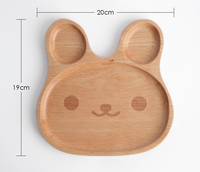 Cartoon Rabbit Wooden Plate