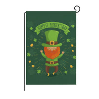 Green Four-leaf Clover Print St Patrick's Day Garden Flag