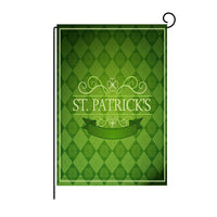 Green Four-leaf Clover Print St Patrick's Day Garden Flag