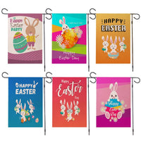 Drapeaux de jardin de Pâques Happy Bunny