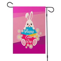 Drapeaux de jardin de Pâques Happy Bunny
