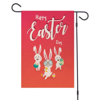 Drapeaux de jardin de Pâques Happy Bunny