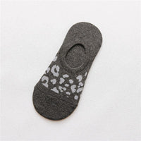 Chaussettes invisibles à imprimé léopard