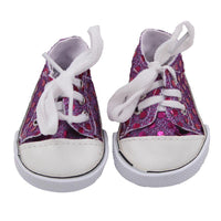 Doll Sequined Canvas Shoes
