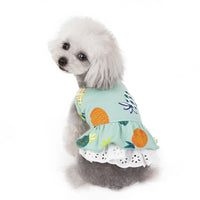 Linda falda de algodón para perros y mascotas, ropa fina