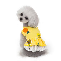 Linda falda de algodón para perros y mascotas, ropa fina