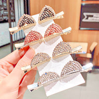 Sweet Women Rhinestone Hairpin Cute Cats