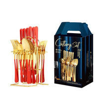 Stainless Steel Cutlery with Rack Gift Box (24 Pcs)
