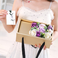 Caja de regalo con rosas y flores de jabón Ideas de regalos para el día de la madre Regalo 520 para el día de San Valentín