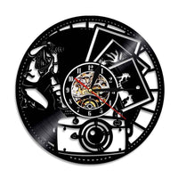 Retro Cinema Photography Vinyl Clocks
