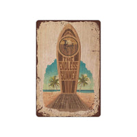 Decoración rústica de la pared de la barra de surf de la playa de la pintura del hierro