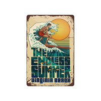 Decoración rústica de la pared de la barra de surf de la playa de la pintura del hierro