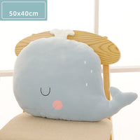 Almohada animal linda del cangrejo de la ballena del león de la muñeca de la historieta
