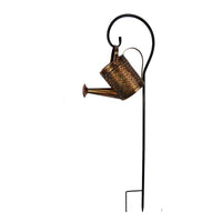 Wrought Iron Watering Can Solar Garden Light