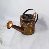 Wrought Iron Watering Can Solar Garden Light