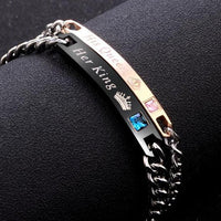 Su Rey Su Reina Su Bella Su Bestia Pulseras para Parejas