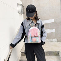 Sac à dos en peluche oreilles de lapin