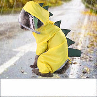 Imperméable à quatre pattes dinosaure transparent pour chien