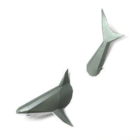 Modèle de papier origami requin bricolage décoration murale 3D