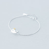 Pulsera de ballena de plata S925