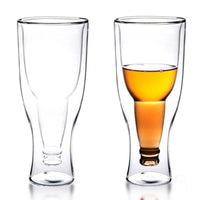 Vidrio de botella de cerveza Pilsner de doble capa
