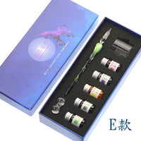 Glass Calligraphy Dip Pen & Ink Set