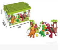 Conjunto de bloques de construcción de dinosaurios