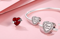 First Love Heart Bead Charm