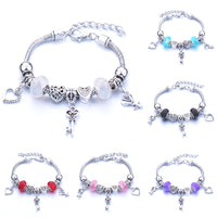 Pulseras con dijes de cuentas grandes