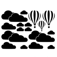 Stickers muraux montgolfières et nuages