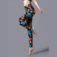 Legging taille haute imprimé brossé